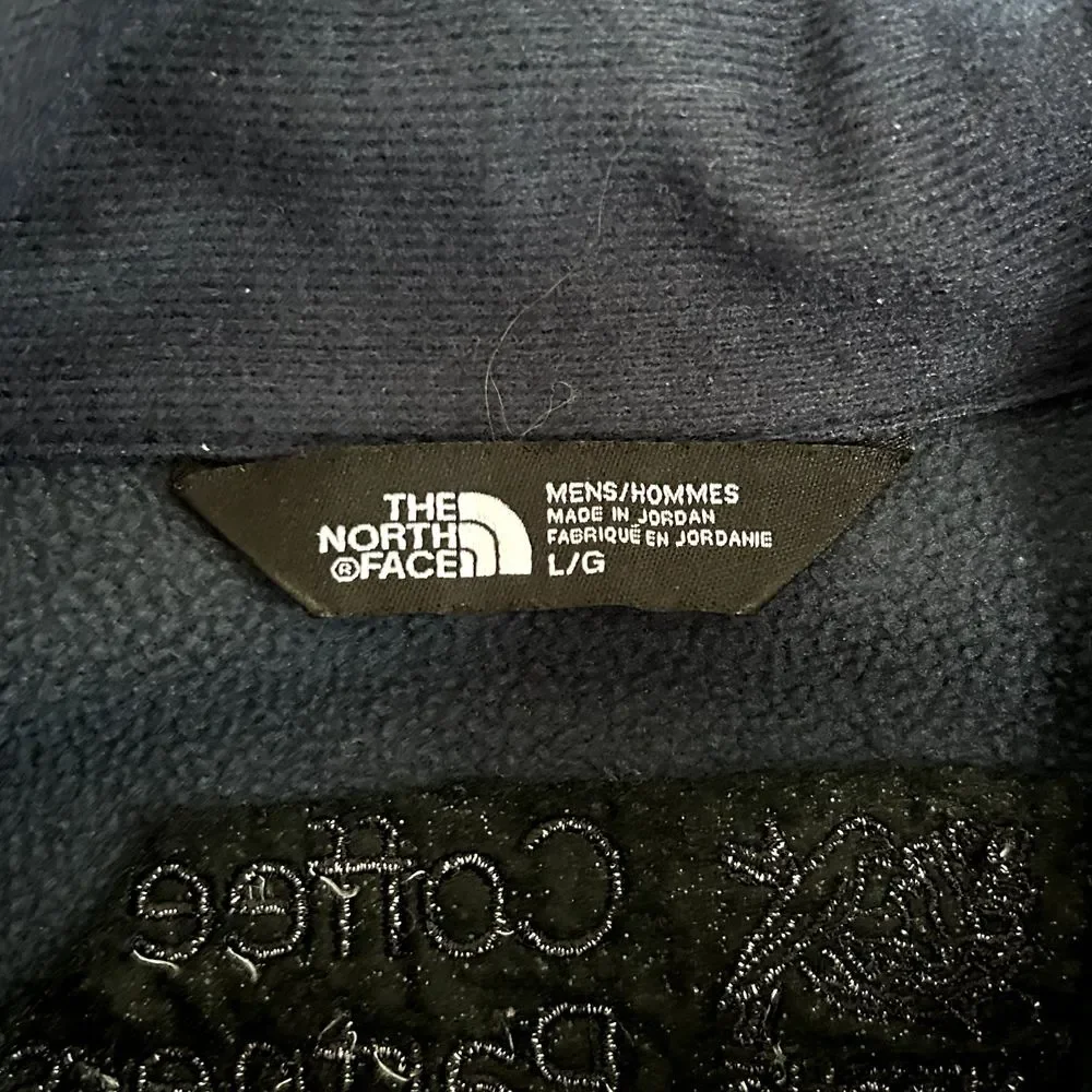 North Face 1/2 Zip Jacket Mens L Gray Fleece‎ Hiking Mid Layer